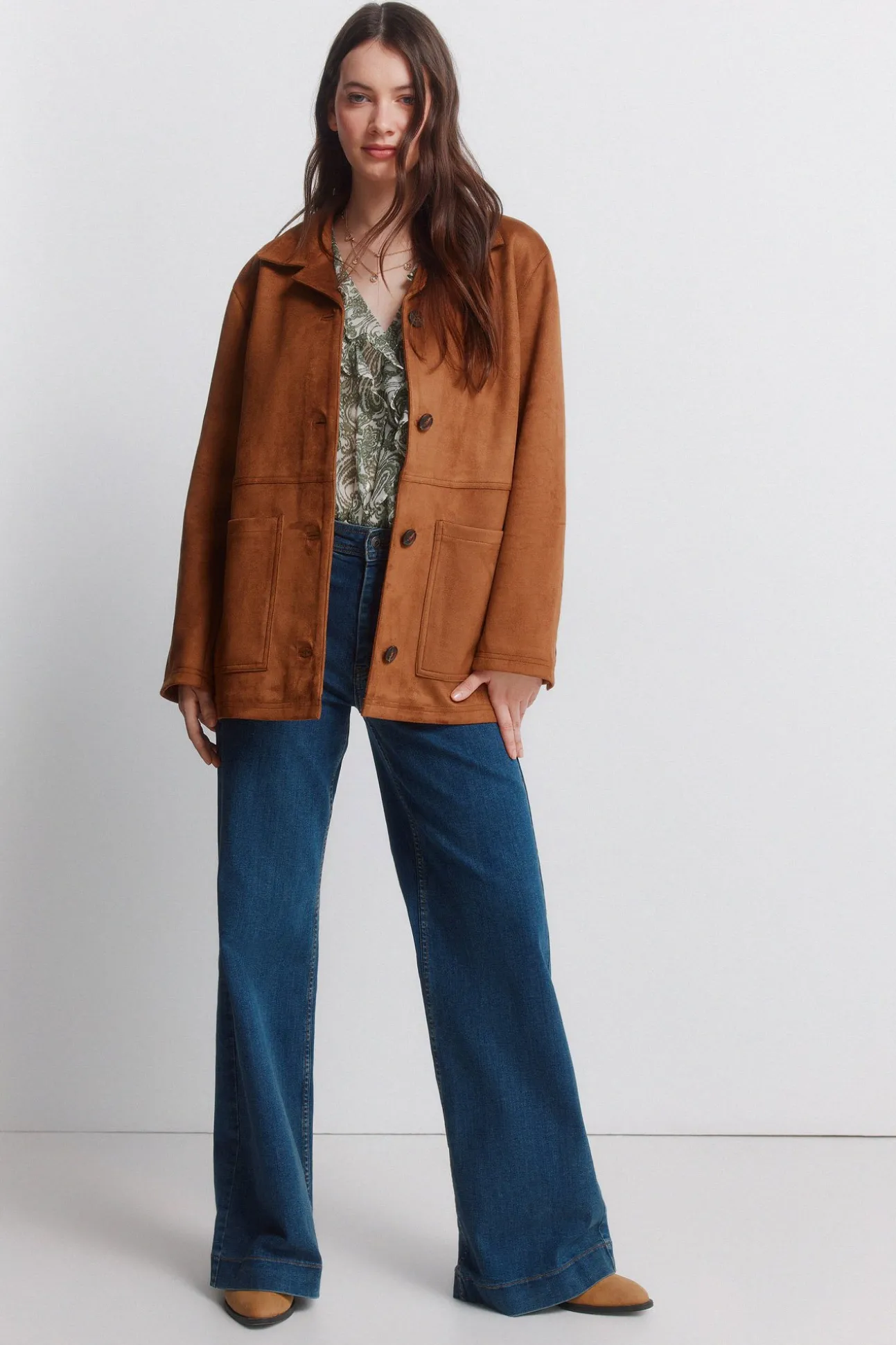 Blazer en daim synthétique