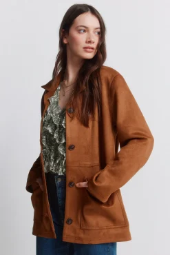 Blazer en daim synthétique