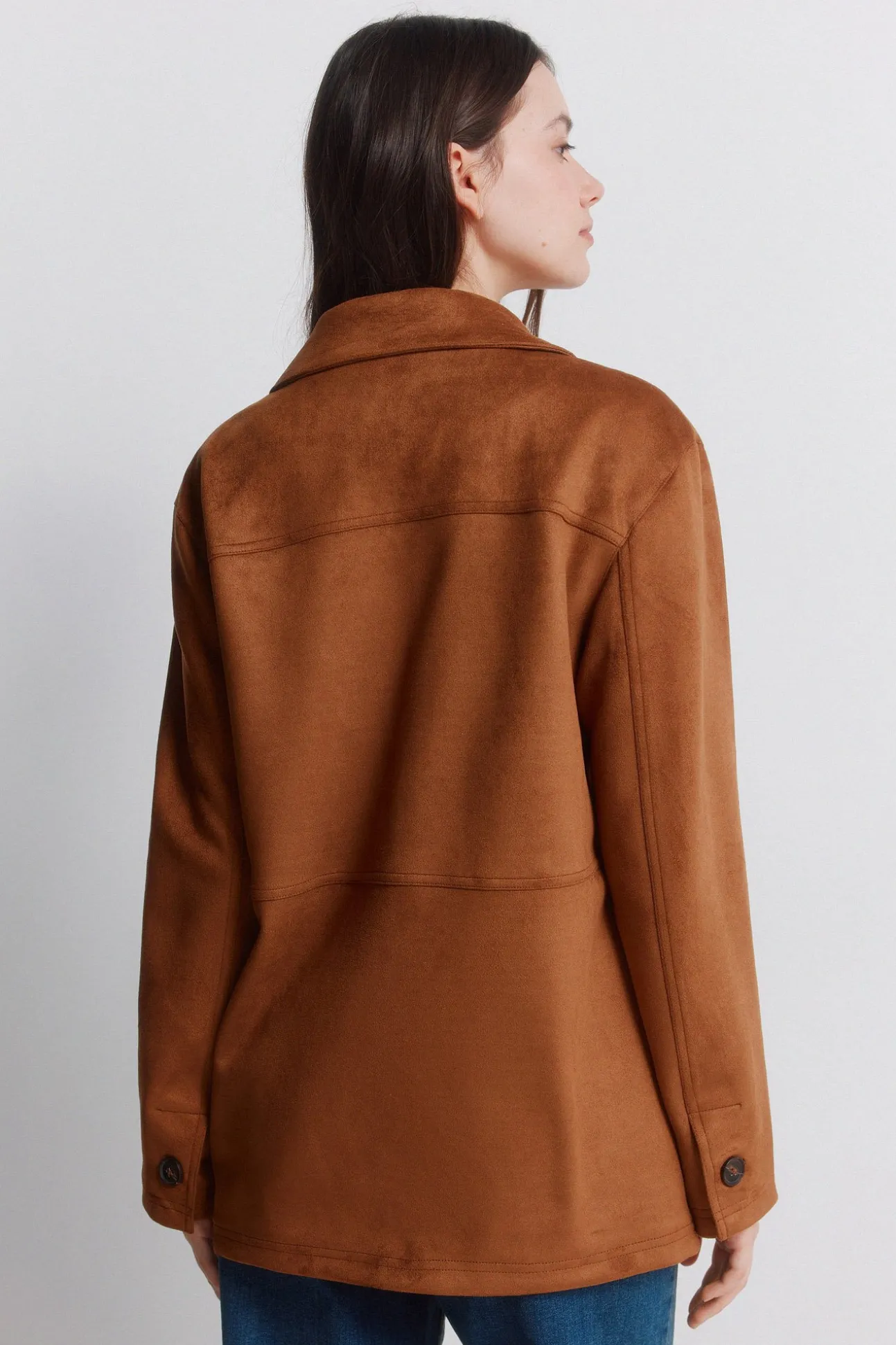 Blazer en daim synthétique