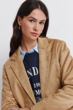 Blazer en daim synthétique