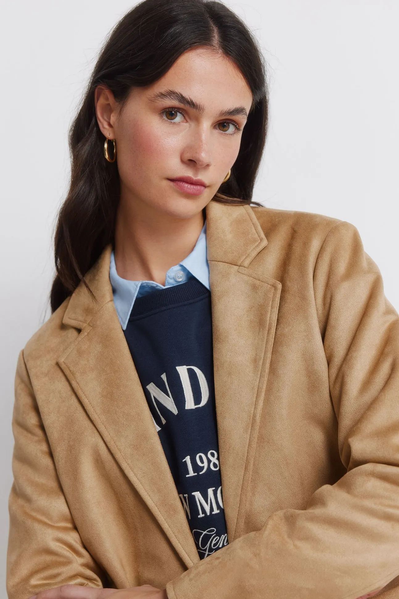 Blazer en daim synthétique