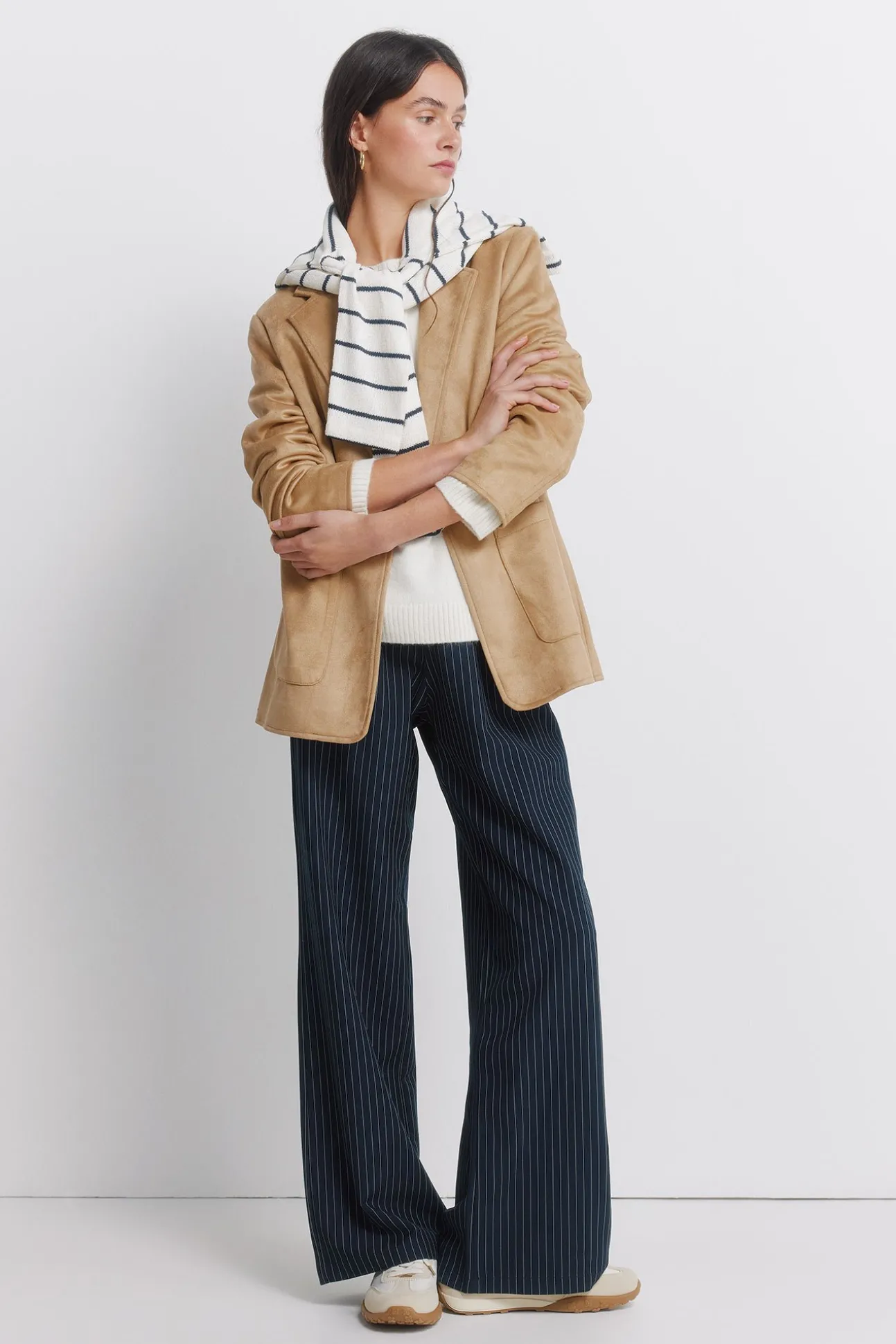 Blazer en daim synthétique