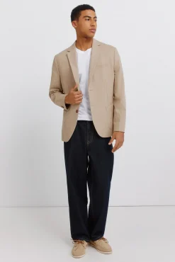 Blazer en lin et coton