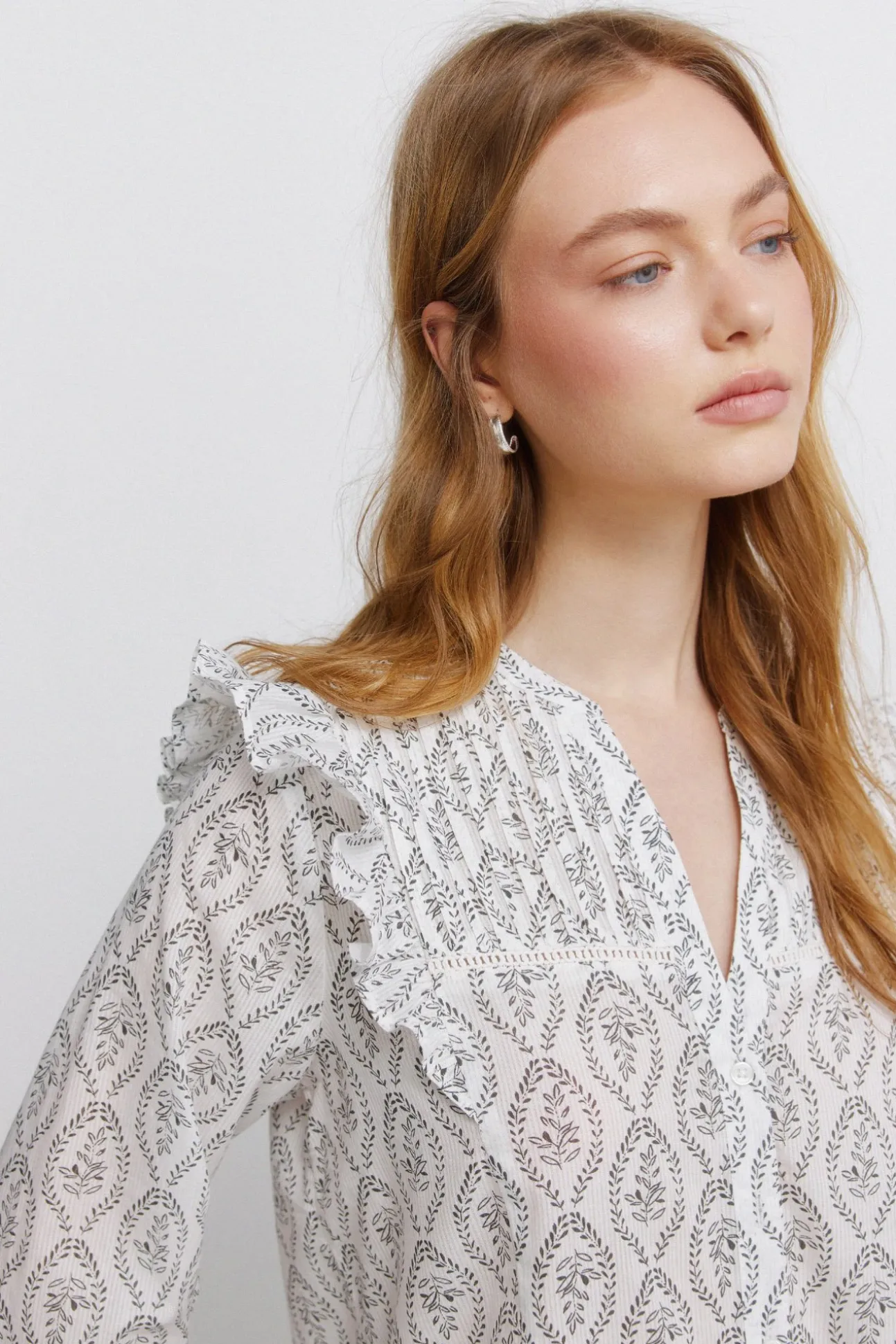 Blouse à volume et volants