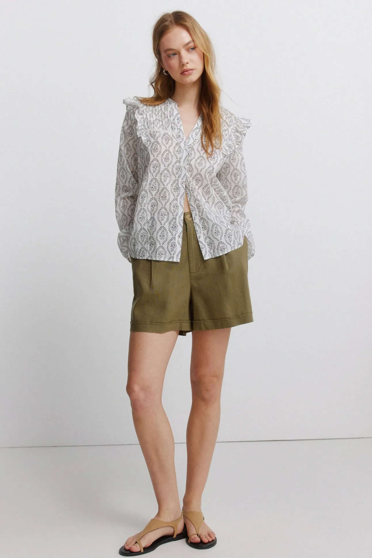 Blouse à volume et volants