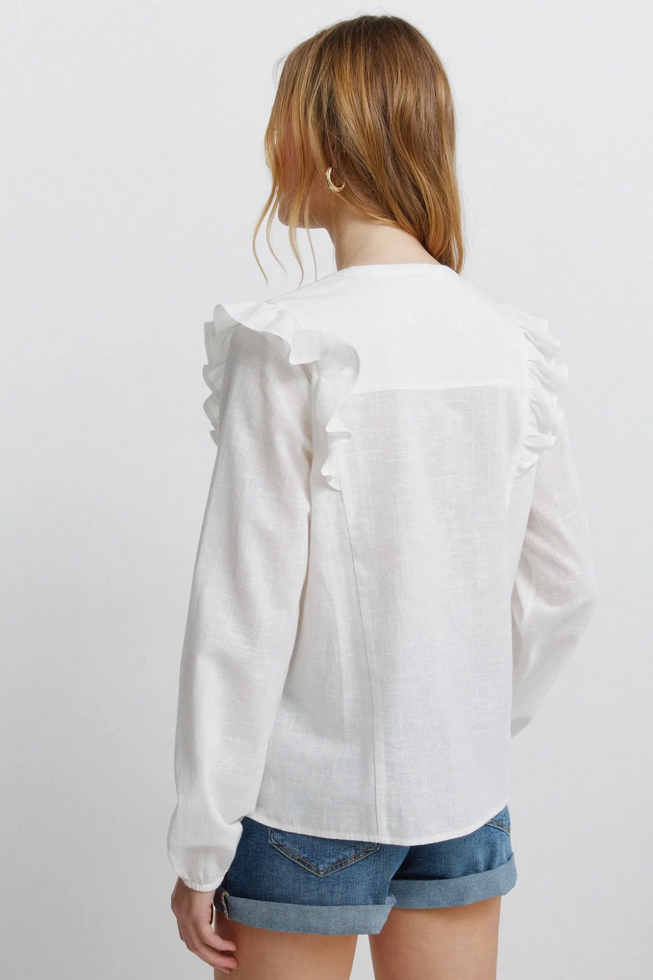 Blouse à volume et volants
