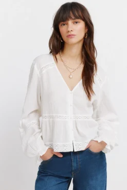 Blouse romantique blanche