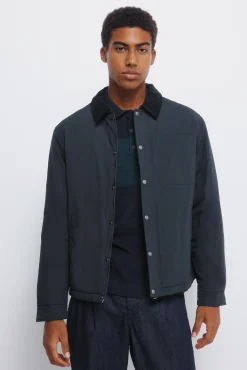Blouson à col en velours côtelé