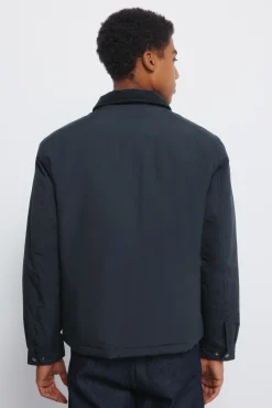 Blouson à col en velours côtelé