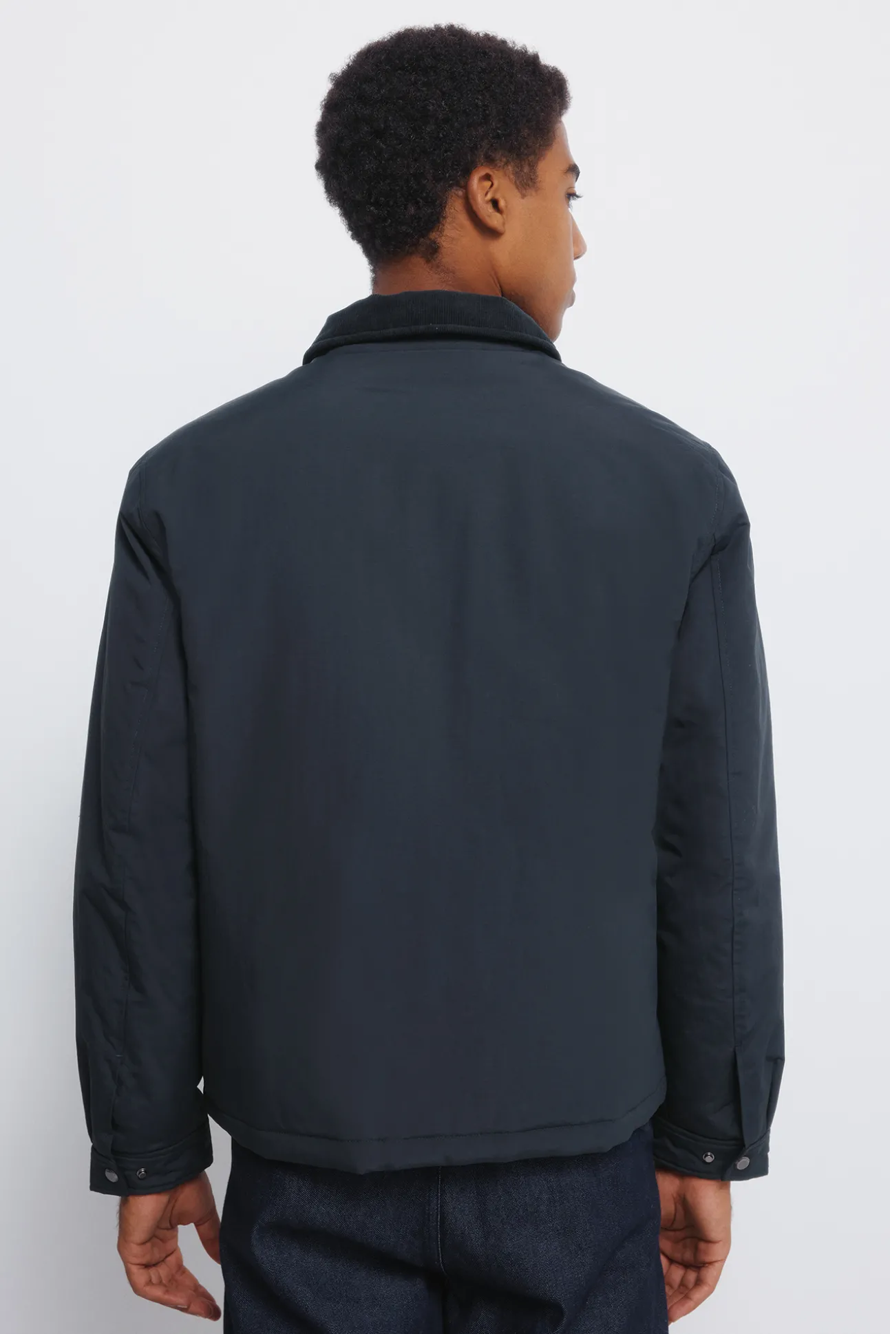 Blouson à col en velours côtelé