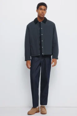 Blouson à col en velours côtelé