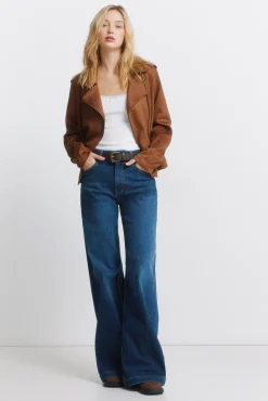 Blouson en daim avec passants