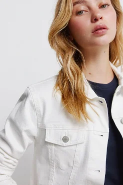 Blouson en denim &eacute;cru