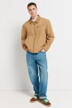 Blouson lav&eacute; &agrave; contraste en coton