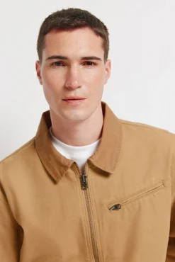 Blouson lav&eacute; &agrave; contraste en coton