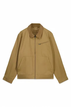 Blouson lav&eacute; &agrave; contraste en coton