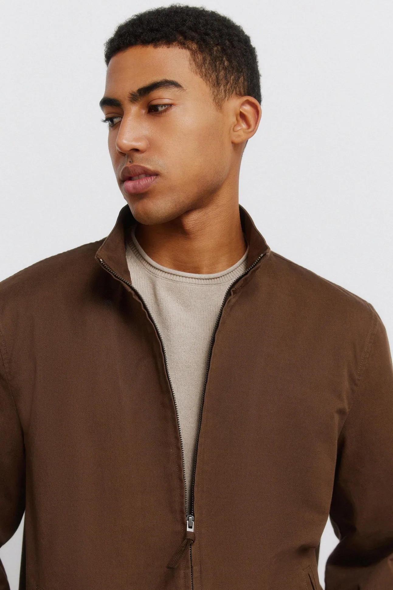 Blouson léger en lin et coton
