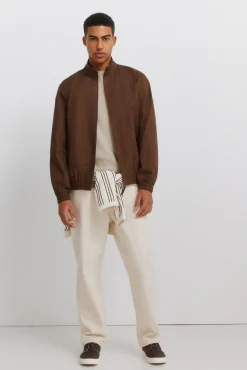 Blouson léger en lin et coton