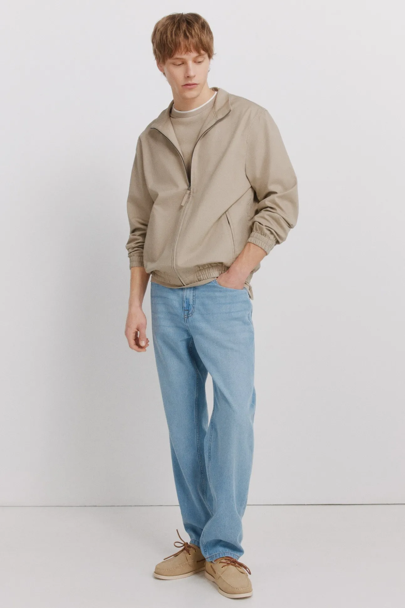 Blouson léger en lin et coton