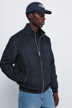 Blouson matelass&eacute; effet daim
