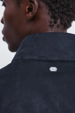 Blouson matelass&eacute; effet daim