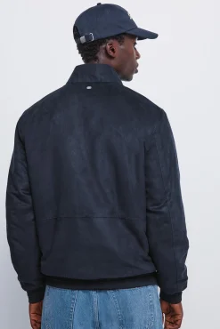 Blouson matelass&eacute; effet daim