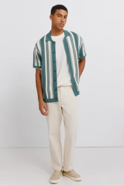 Cardigan &agrave; rayures &agrave; boutons