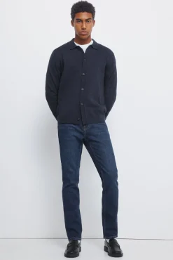 Cardigan boutonn&eacute; &agrave; col polo