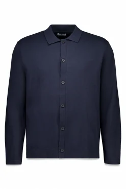 Cardigan boutonn&eacute; &agrave; col polo