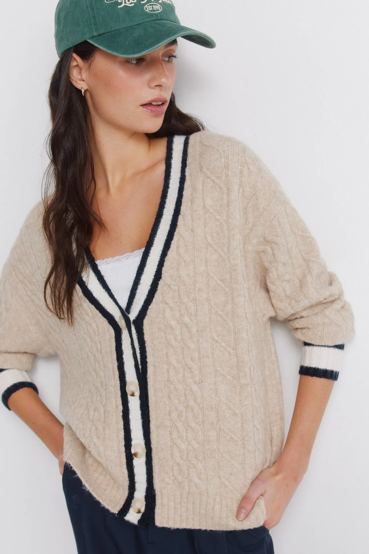Cardigan torsadé