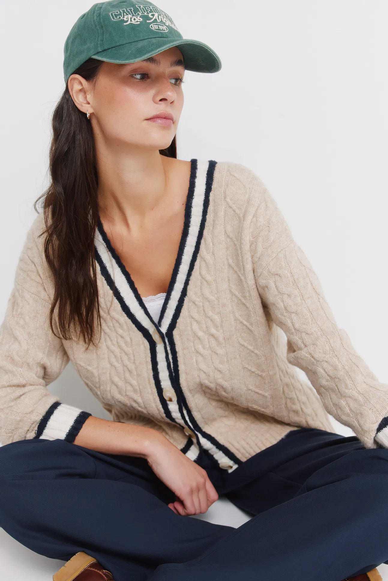 Cardigan torsadé