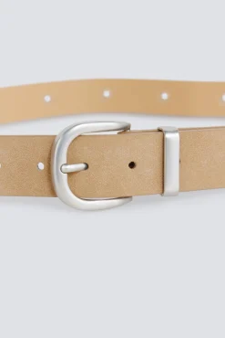 Ceinture à clous en daim
