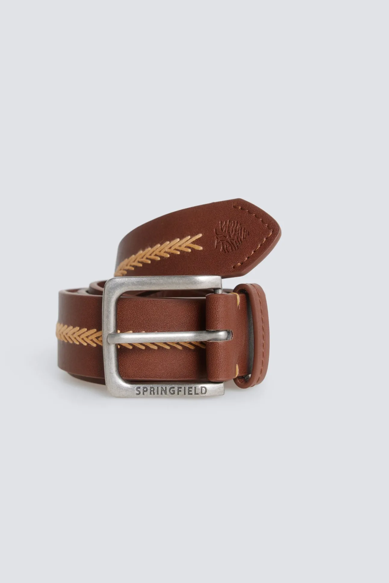 Ceinture effet cuir à motifs ethniques