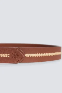 Ceinture effet cuir à motifs ethniques