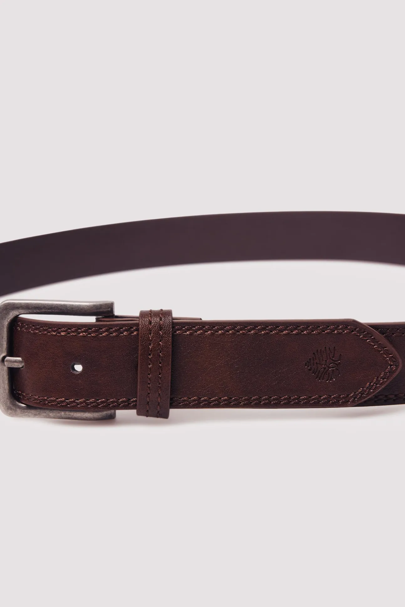 Ceinture effet cuir surpiqûres