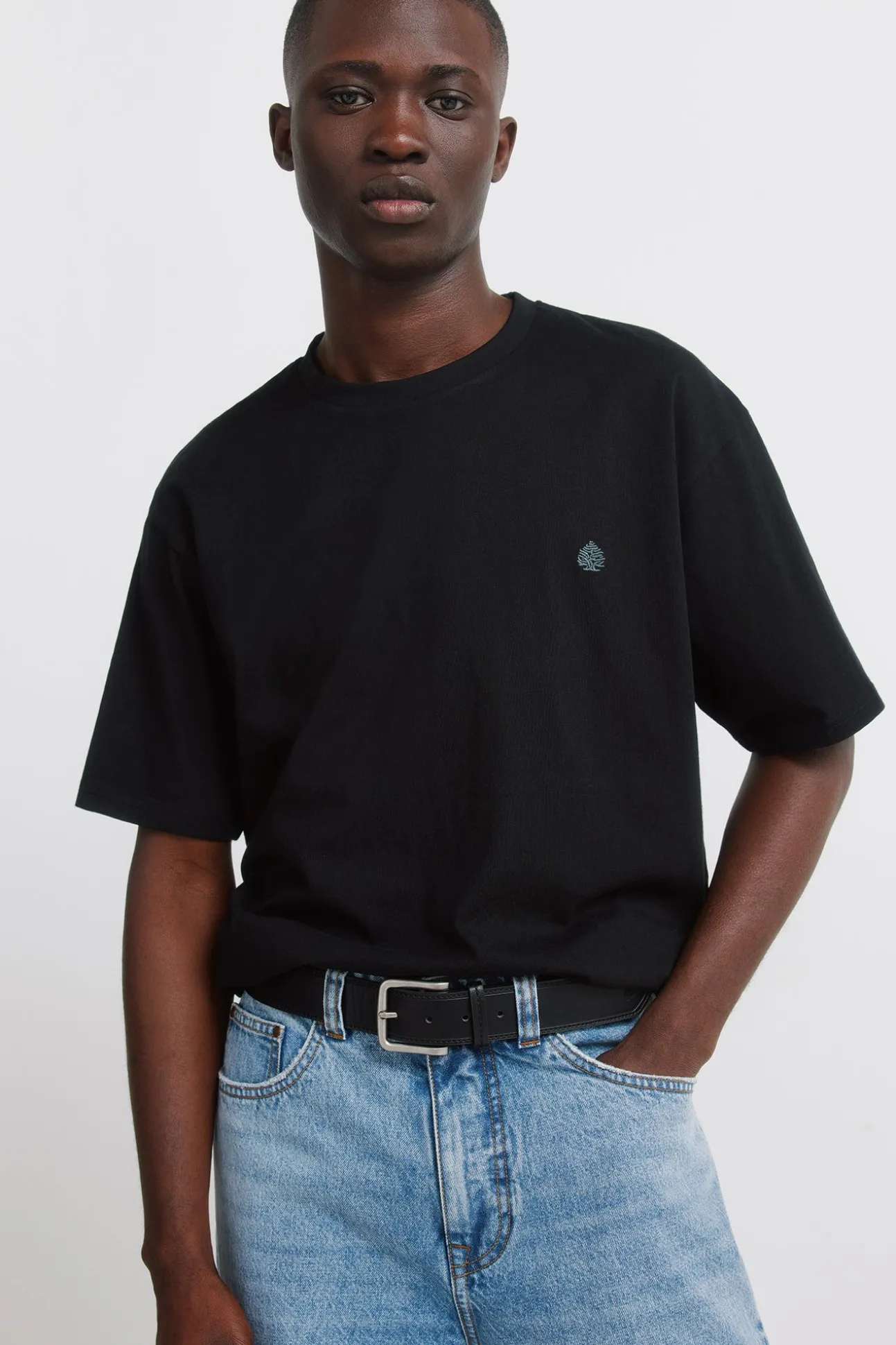 Ceinture effet cuir surpiqûres