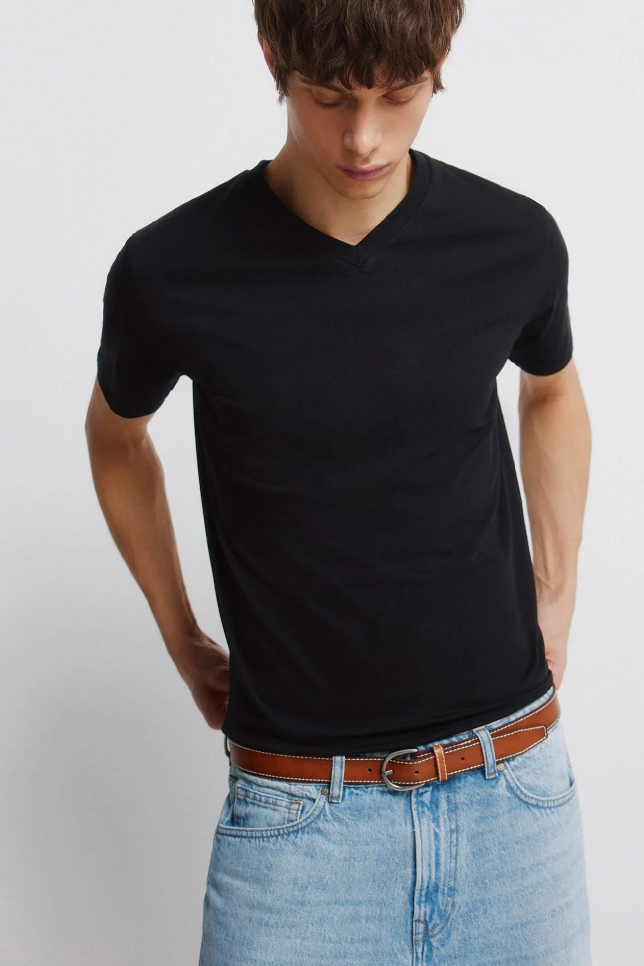 Ceinture effet cuir surpiquée