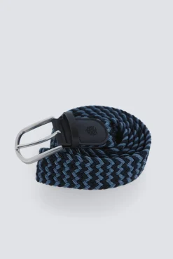 Ceinture tress&eacute;e &agrave; zigzag contrastant