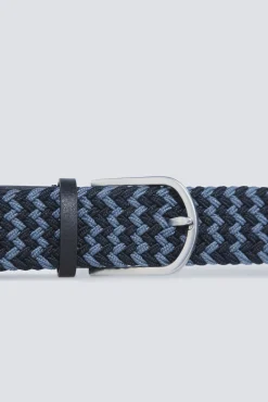 Ceinture tress&eacute;e &agrave; zigzag contrastant