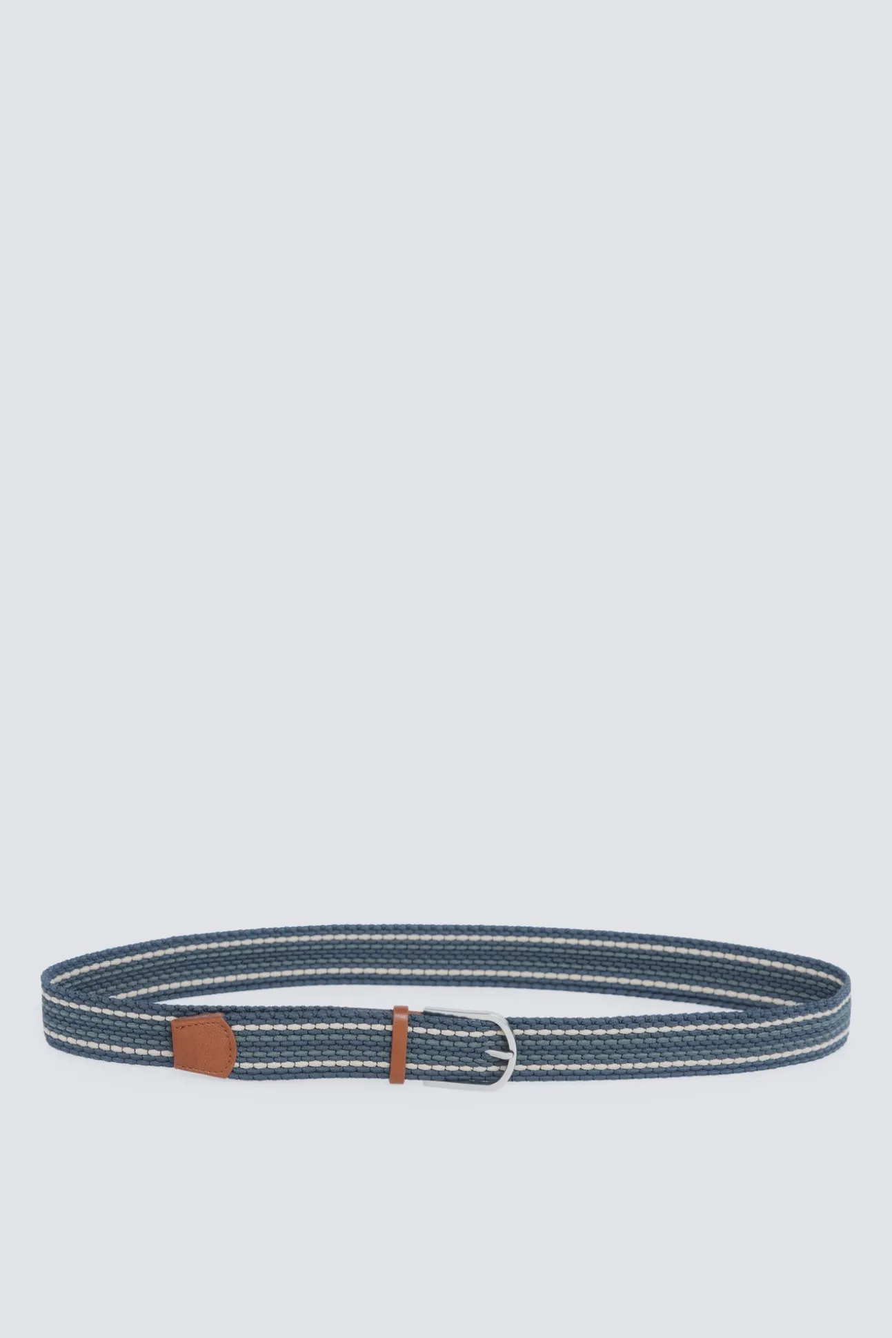 Ceinture tressée à rayures