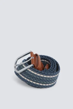 Ceinture tress&eacute;e &agrave; rayures