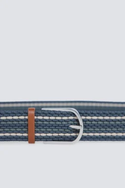 Ceinture tressée à rayures