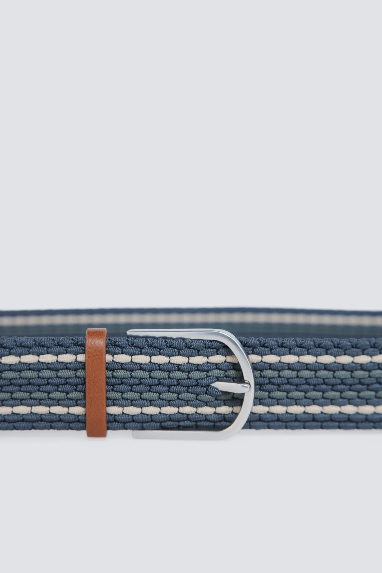 Ceinture tressée à rayures