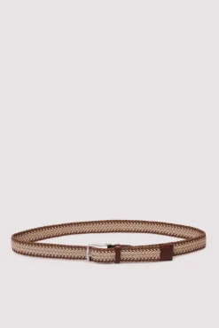 Ceinture tressée bicolore