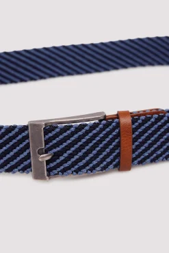 Ceinture tressée bicolore