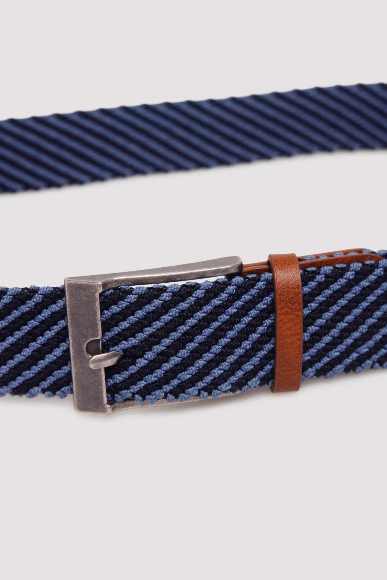 Ceinture tressée bicolore