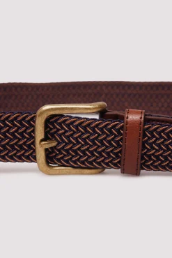 Ceinture tressée multicolore