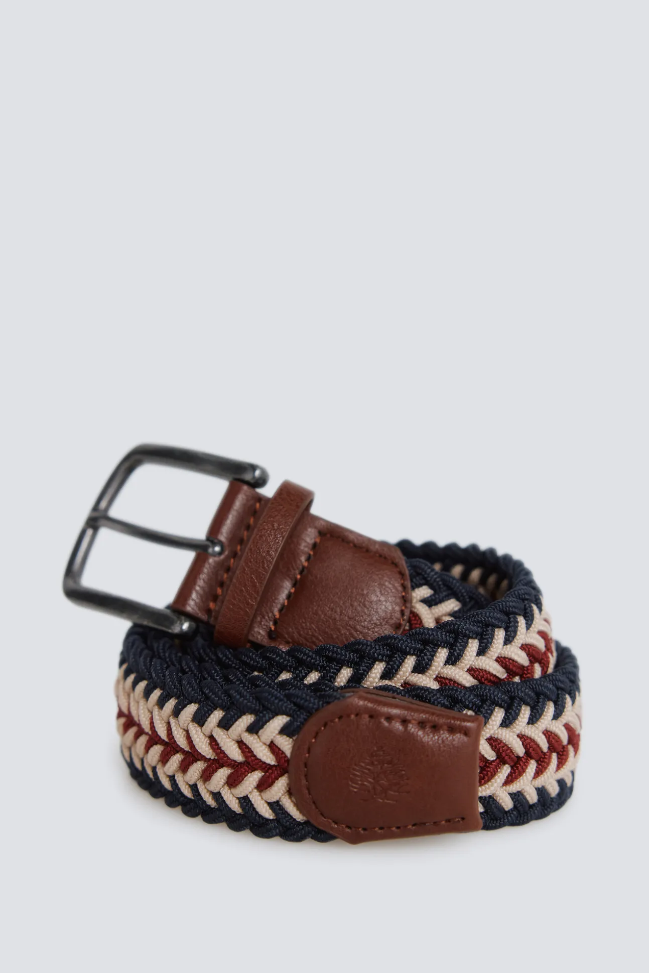 Ceinture tressée tricolore