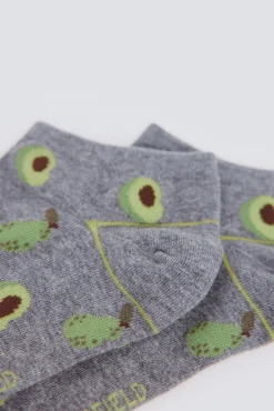 Chaussette cheville vert avocat