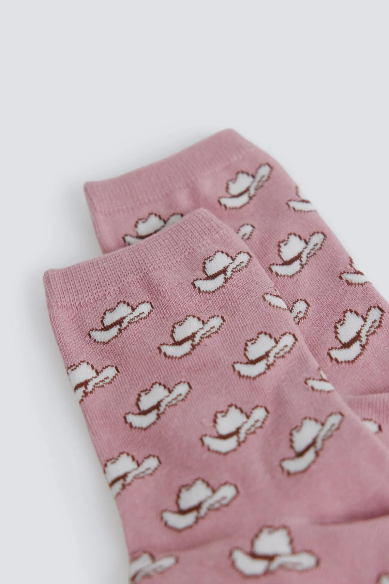 Chaussette longue à motifs chapeaux